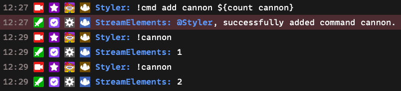 Add counter command Image